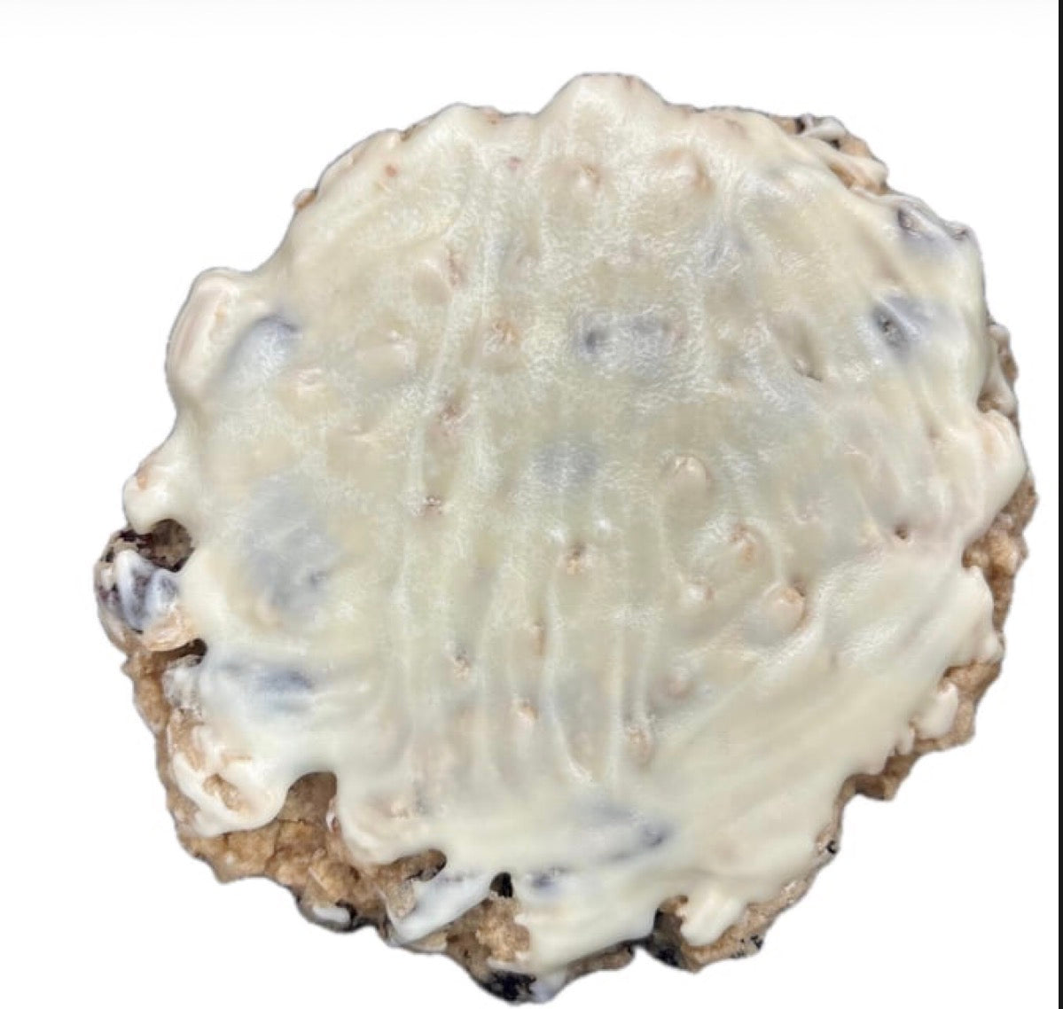 Oatmeal raisin w/white chocolate frosting